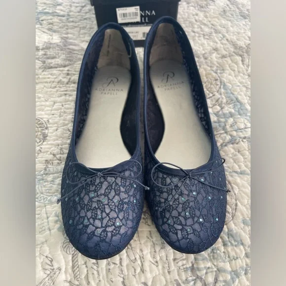 Adrianna Papell Women’s Shirley Ballet Flats in Navy - Picture 5 of 8